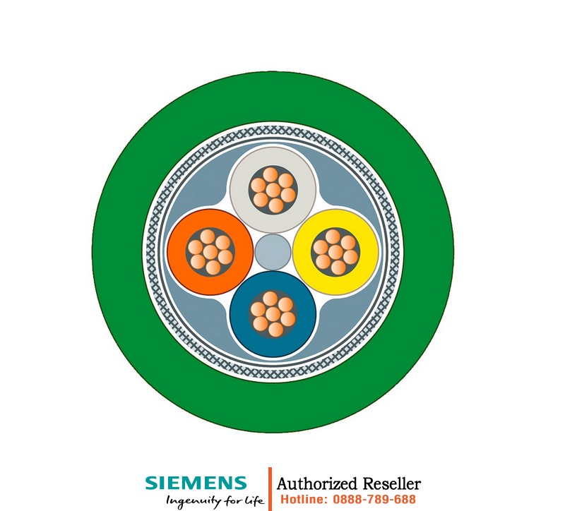 Dây cáp mạng công nghiệp PROFINET Type B 6XV1870-2B - Cáp FC TP linh hoạt, CAT5e 4 lõi chống nhiễu, bán theo mét 6XV1870-2B