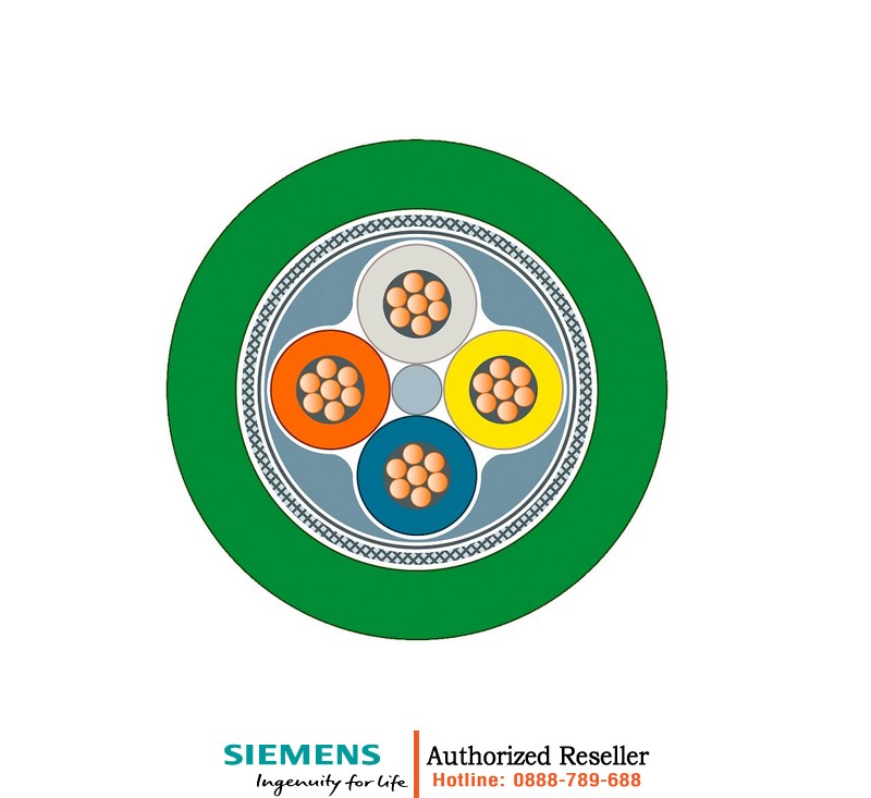 Dây Cáp Mạng Công Nghiệp 6XV1871-2F FC TP FRNC GP - Cáp Cat5e 4 Lõi Chống Nhiễu - Kết Nối FC Outlet RJ45 - Bán Theo Mét 6XV1871-2F