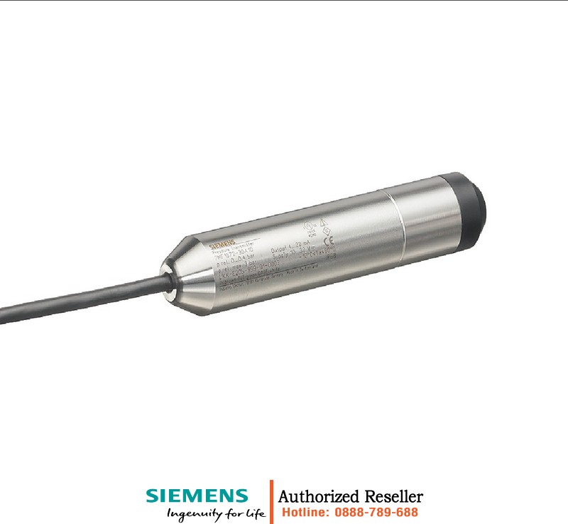 Cảm biến đo mức thủy tĩnh chìm SITRANS LH100 7MF1572-1EA10 - Dải đo 0-5m, tín hiệu 4-20mA, cáp 10m 7MF1572-1EA10