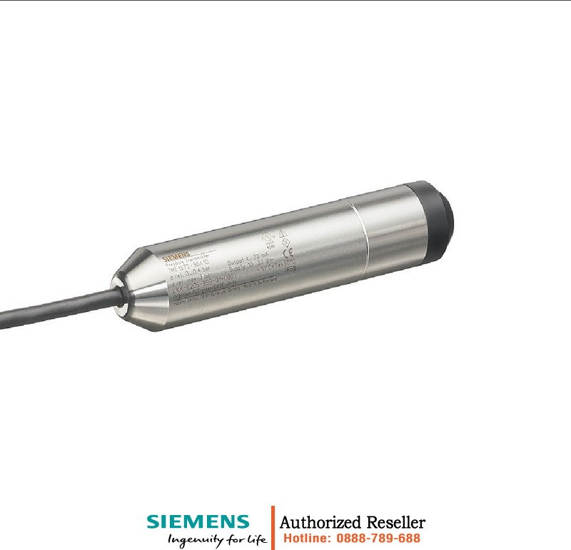 Cảm biến đo mức thủy tĩnh chìm 7MF1572-1KA10, tín hiệu 4-20mA, dây 30m, vật liệu 316L 7MF1572-1KA10