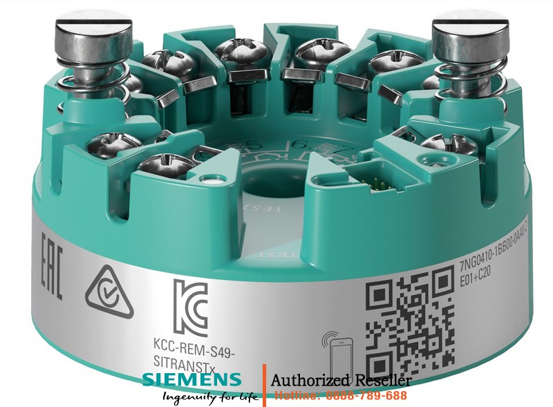 Bộ Chuyển Đổi Nhiệt Độ SITRANS TH420 7NG0410-1BB00-0AA0 - Đầu Vào Kép RTD Pt100 3-Dây, Ngõ Ra HART, Lắp Đầu hoặc Rail 7NG0410-1BB00-0AA0