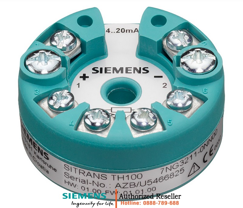 7NG3211-0AN00 - Bộ Chuyển Đổi Nhiệt Độ PT100 SITRANS TH100 | 4-20mA | Chống Nổ ATEX Zone 2 | Lắp Đầu Nối Type B 7NG3211-0AN00