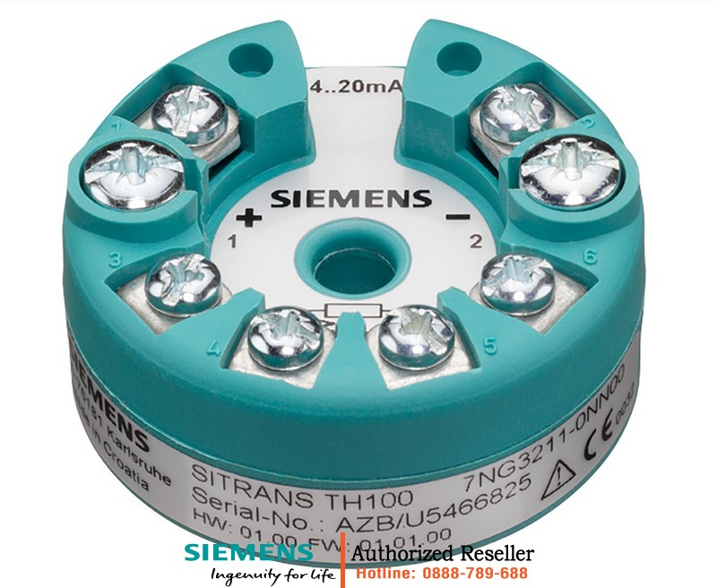 Cảm biến nhiệt độ Siemens 7NG3211-0NN00 - Bộ chuyển đổi tín hiệu PT100 4-20mA, lập trình được, hệ thống 2 dây 7NG3211-0NN00